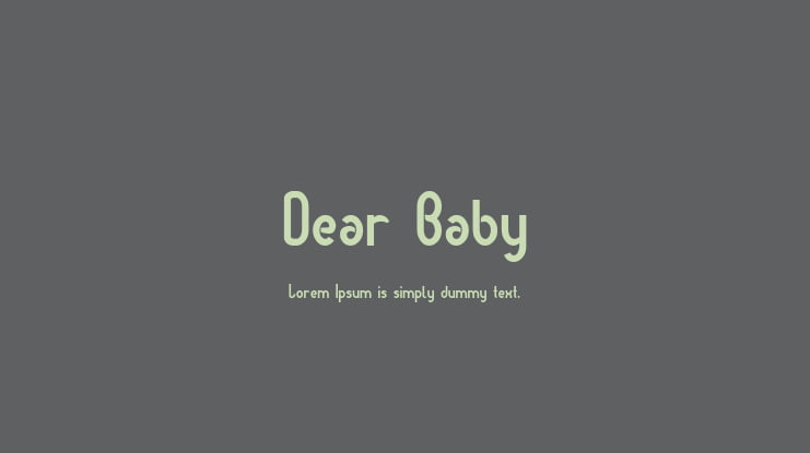 Dear Baby Font