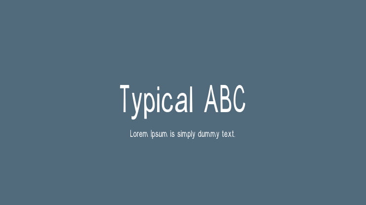 Typical ABC Font