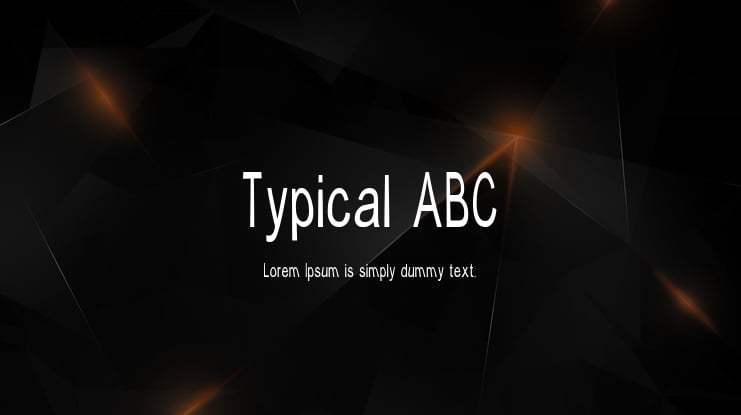 Typical ABC Font