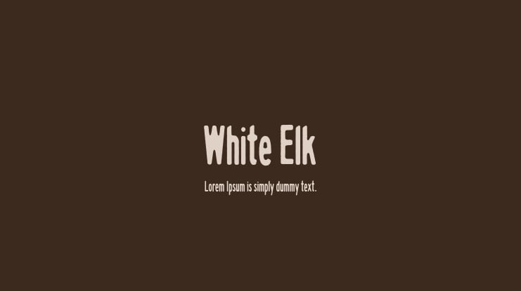White Elk Font