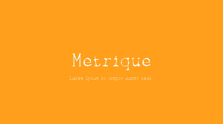 Metrique Font