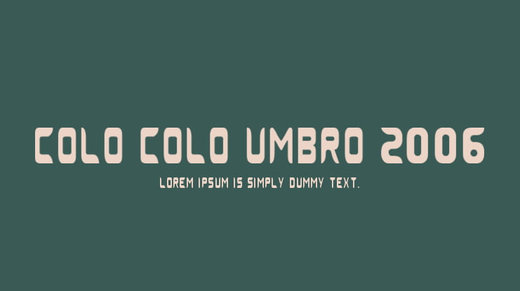 Colo Colo Umbro 2006 Font