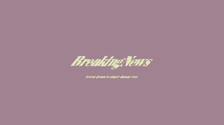 BreakingNews Font