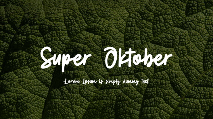 Super Oktober Font