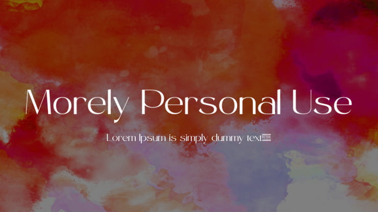 Morely Personal Use Font