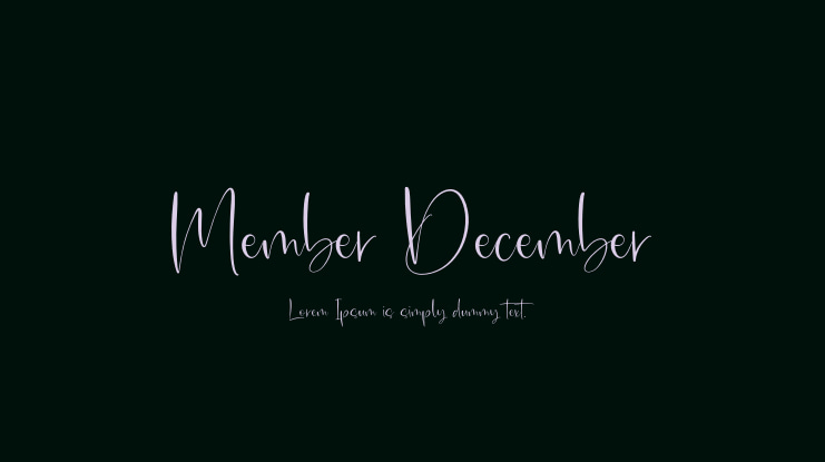 Member December Font