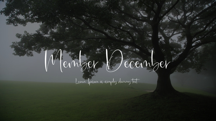 Member December Font