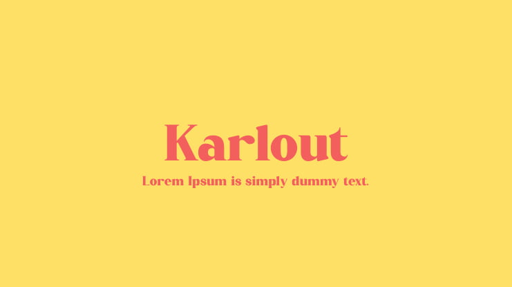 Karlout Font