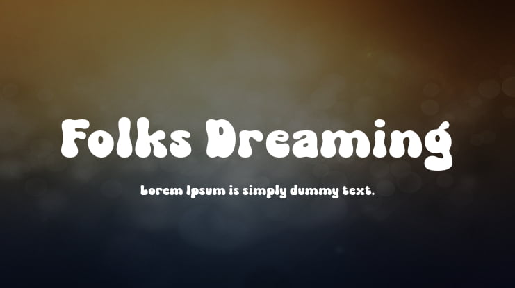 Folks Dreaming Font