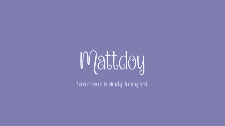 Mattdoy Font