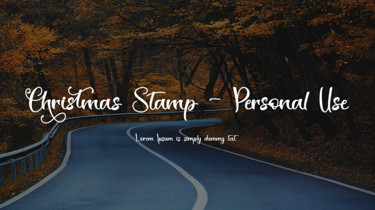 Christmas Stamp - Personal Use Font