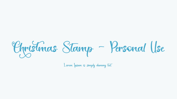 Christmas Stamp - Personal Use Font