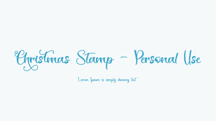 Christmas Stamp - Personal Use Font