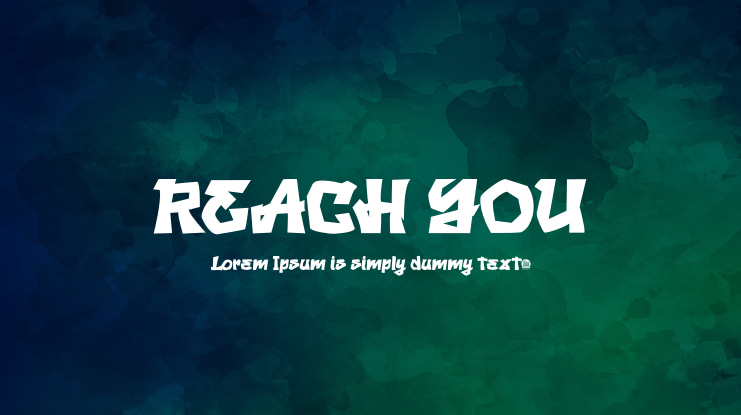 REACH YOU Font Family