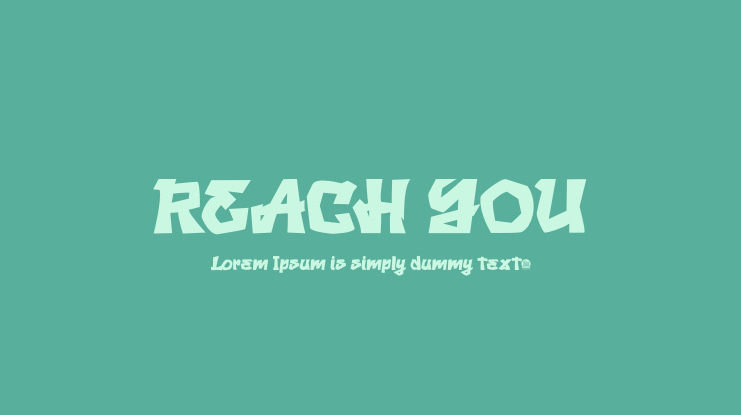 REACH YOU Font Family