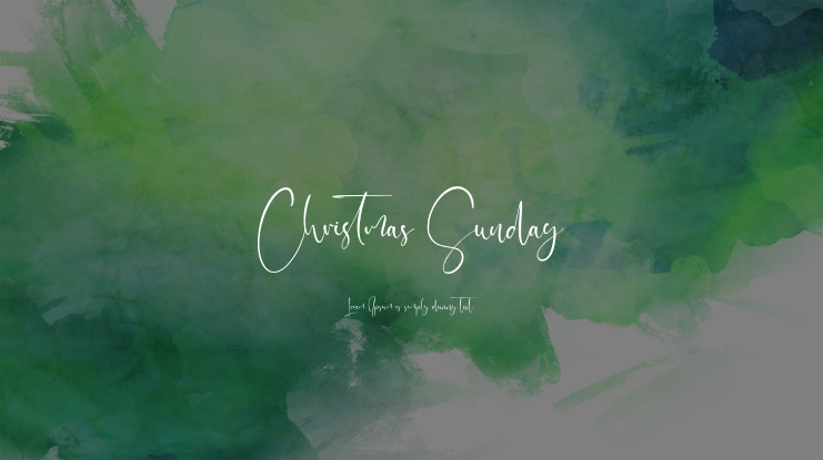 Christmas Sunday Font