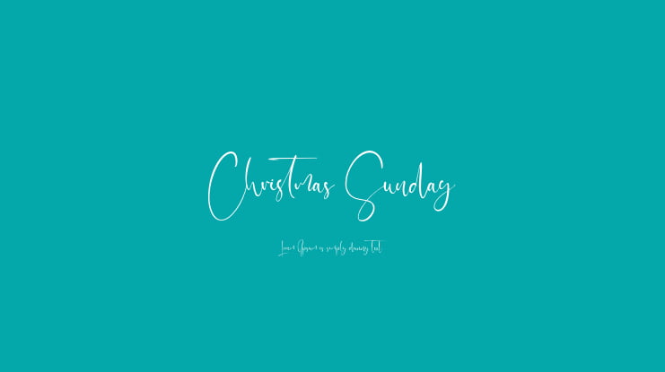 Christmas Sunday Font