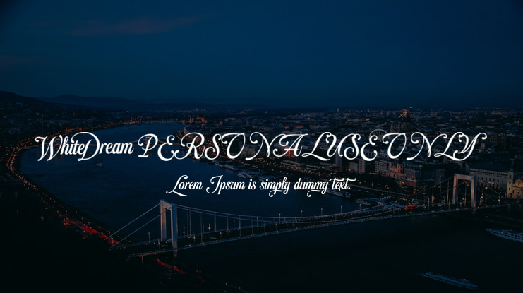 White Dream PERSONAL USE ONLY Font