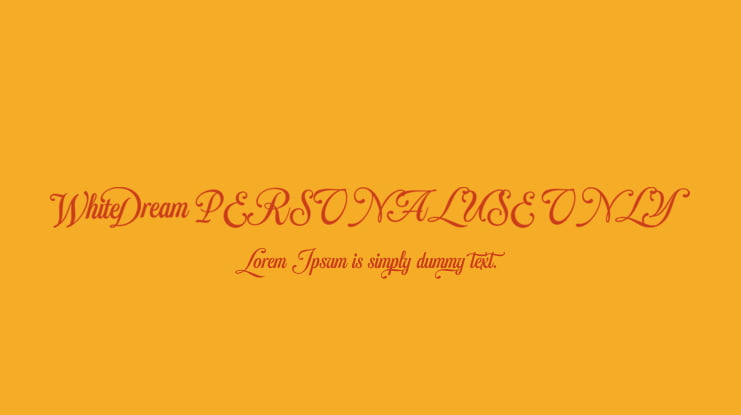 White Dream PERSONAL USE ONLY Font