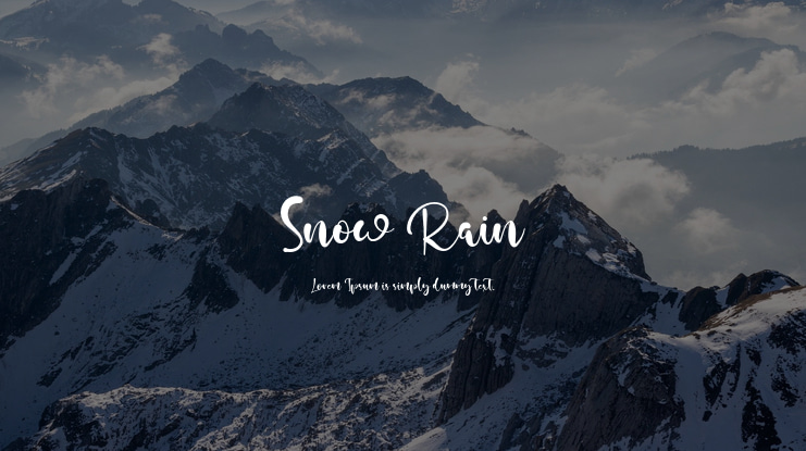 Snow Rain Font