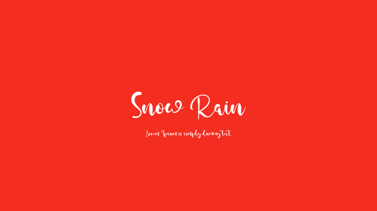 Snow Rain Font