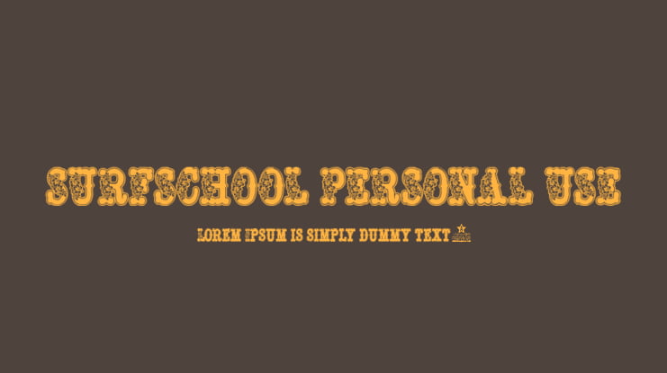 SURFSCHOOL PERSONAL USE Font