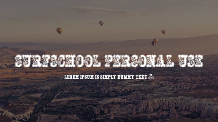 SURFSCHOOL PERSONAL USE Font