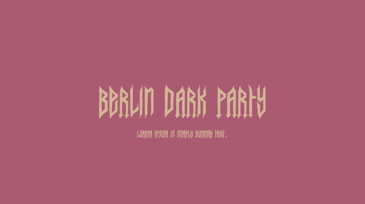 Berlin Dark Party Font