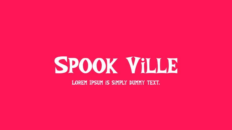 Spook Ville Font