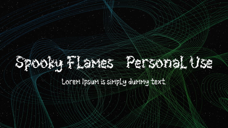 Spooky Flames - Personal Use Font