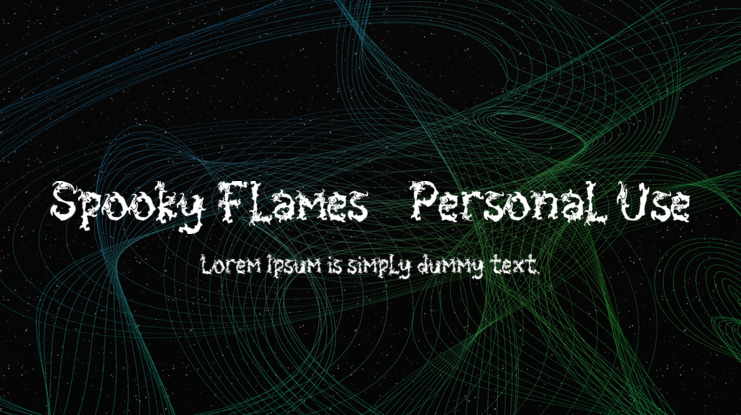 Spooky Flames - Personal Use Font