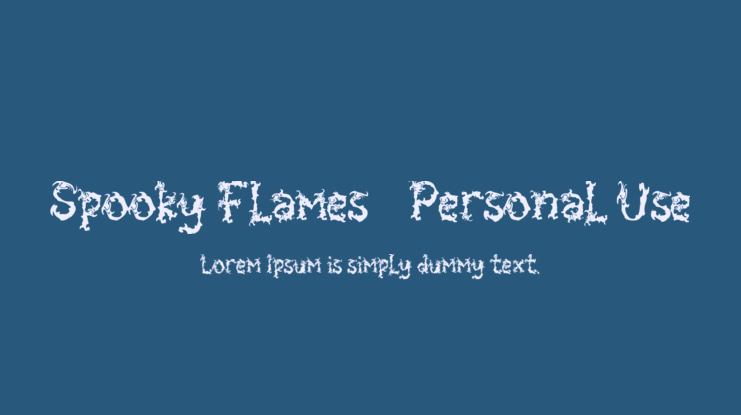 Spooky Flames - Personal Use Font