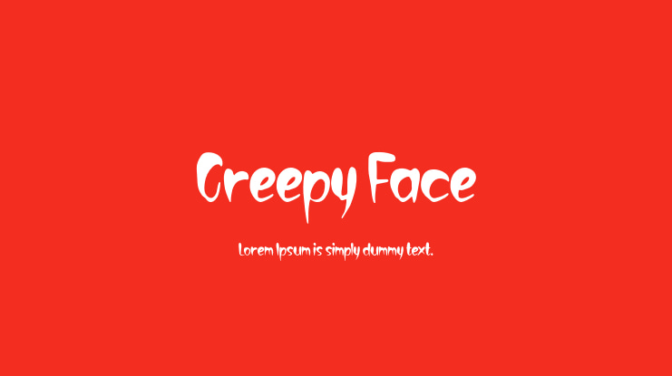 Creepy Face Font