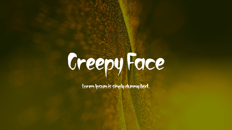 Creepy Face Font