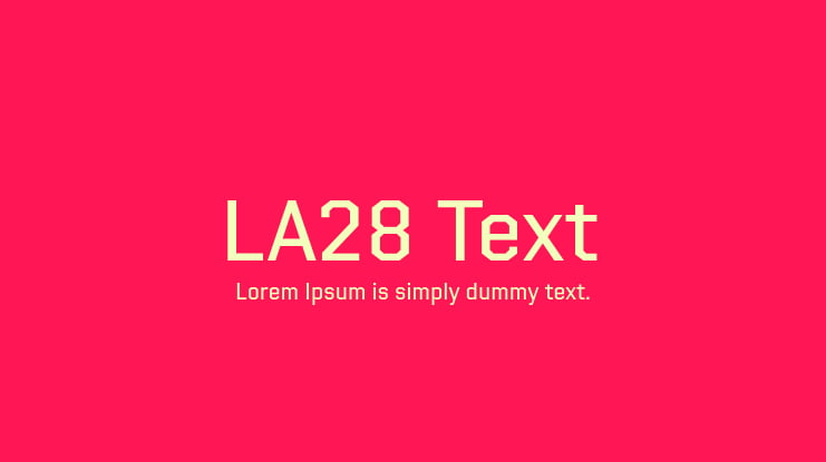 LA28 Text Font Family