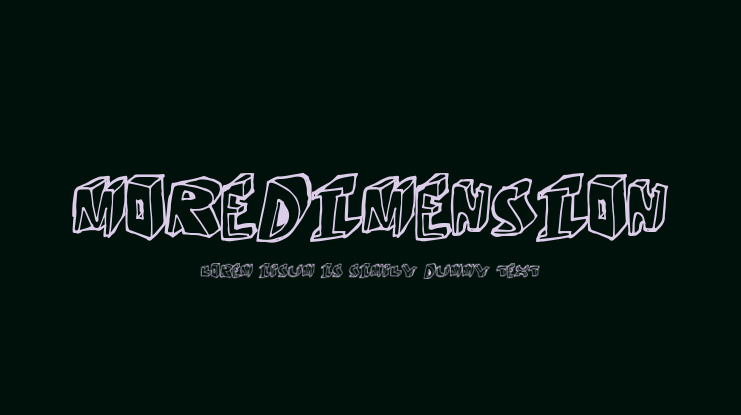 MoreDimension Font