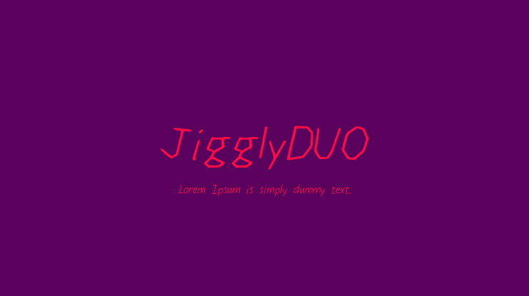 JigglyDUO Font Family