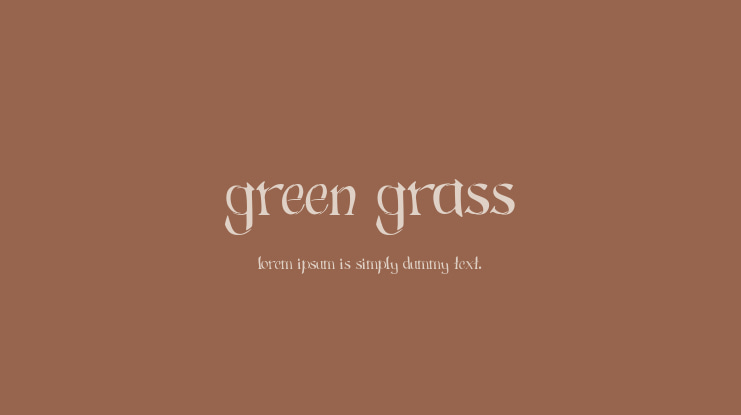 Green Grass Font