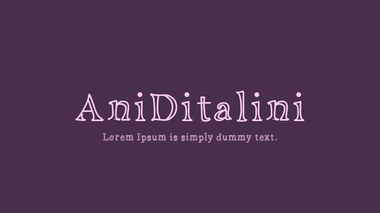AniDitalini Font