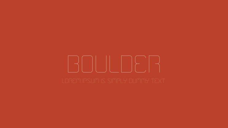 Boulder Font