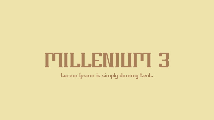 MILLENIUM 3 Font