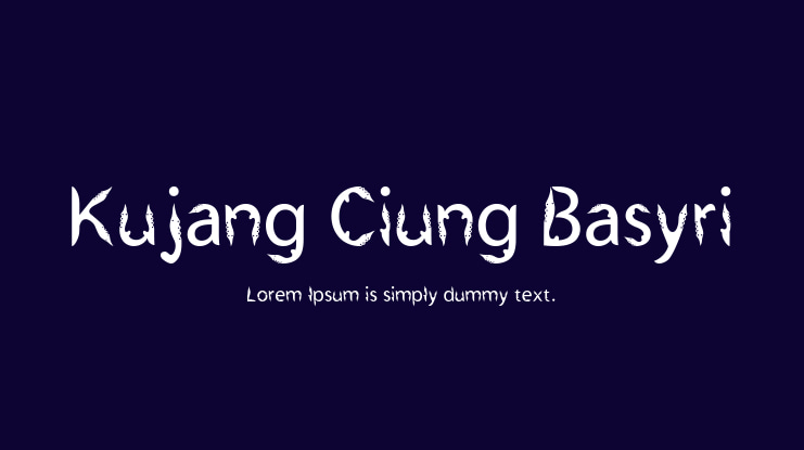 Kujang Ciung Basyri Font