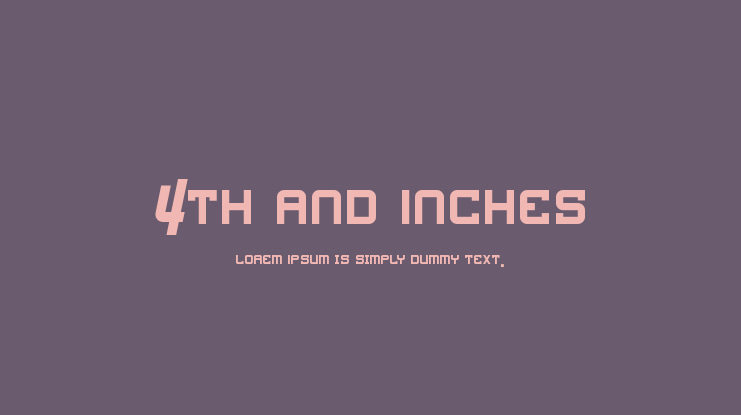 4th and Inches Font