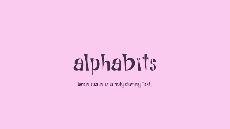 Alphabits Font Family