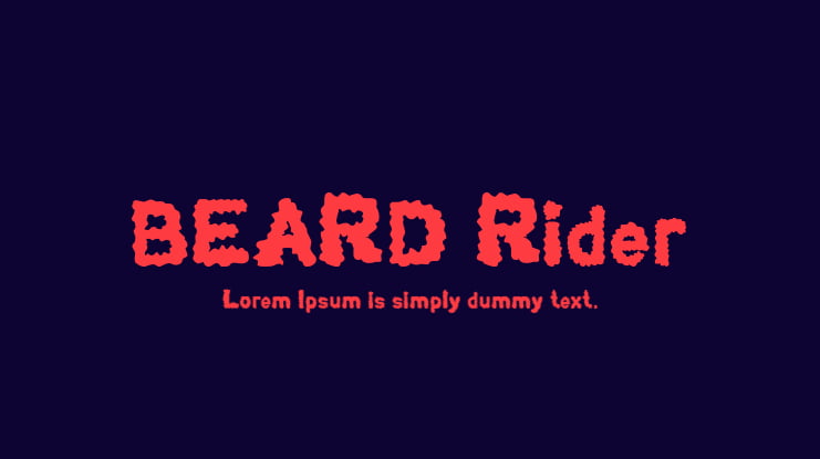 BEARD Rider Font Family