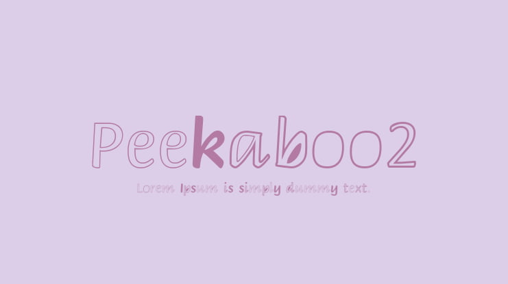 Peekaboo2 Font