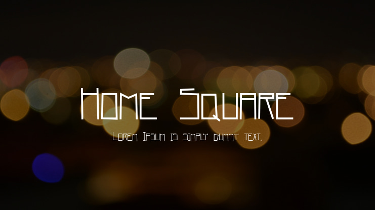 Home Square Font