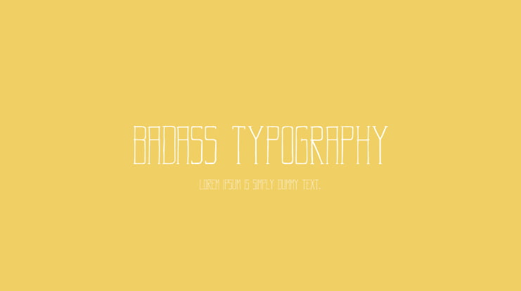 Badass Typography Font