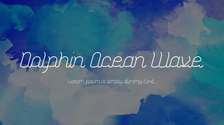 Dolphin Ocean Wave Font Family