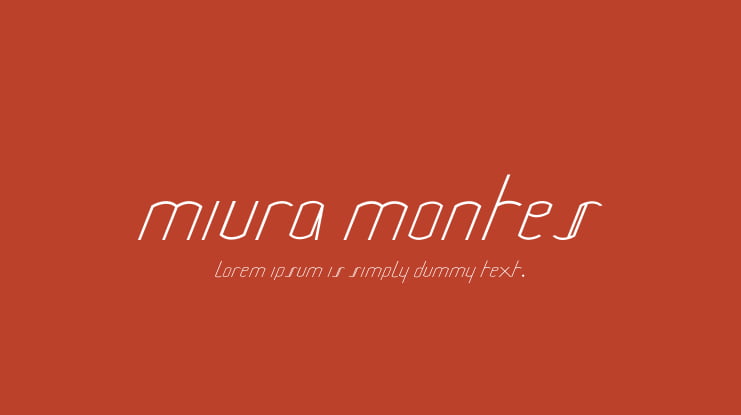 Miura Montes Font
